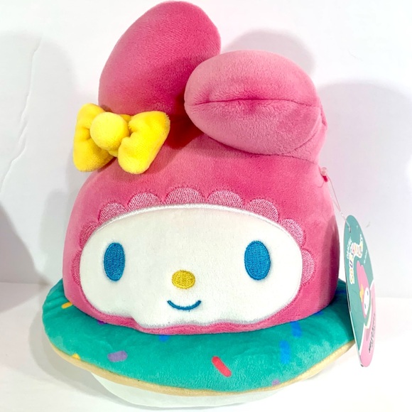 Hello Kitty and Melody Ice Cream Crochet Baby Youth Blanket Plush Set - 3 Piece - Picture 9 of 10